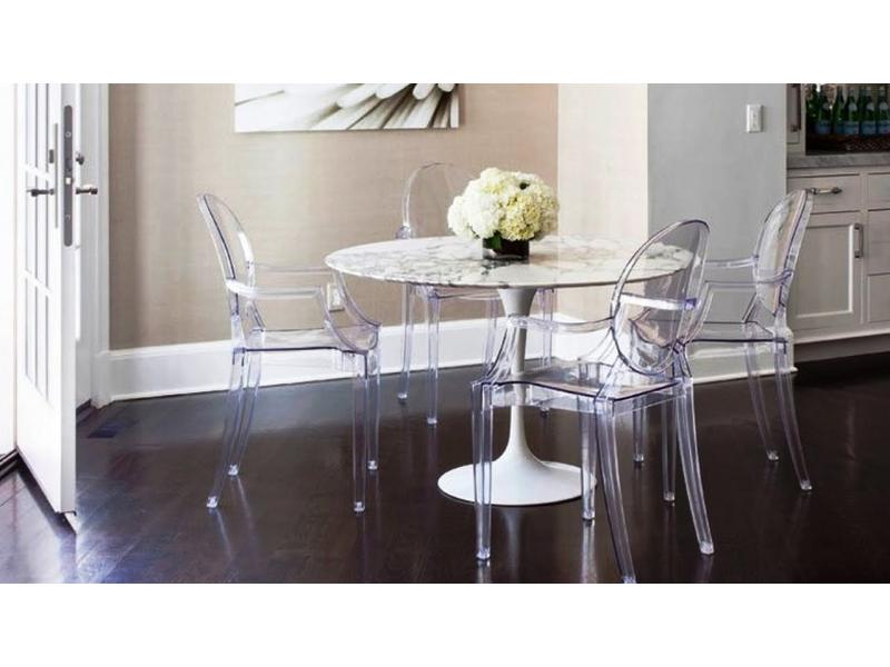 kartell ghost chair dining room